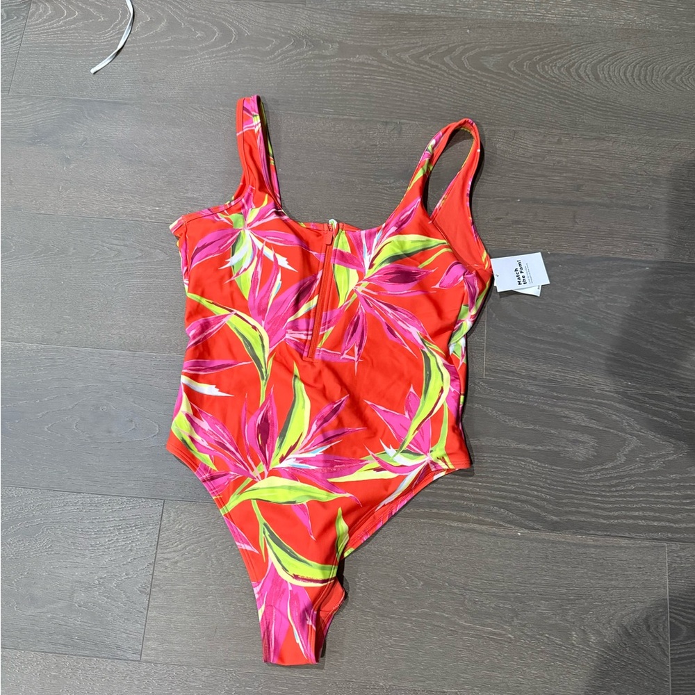 NWT Gap Half Zip One Piece Swimsuit